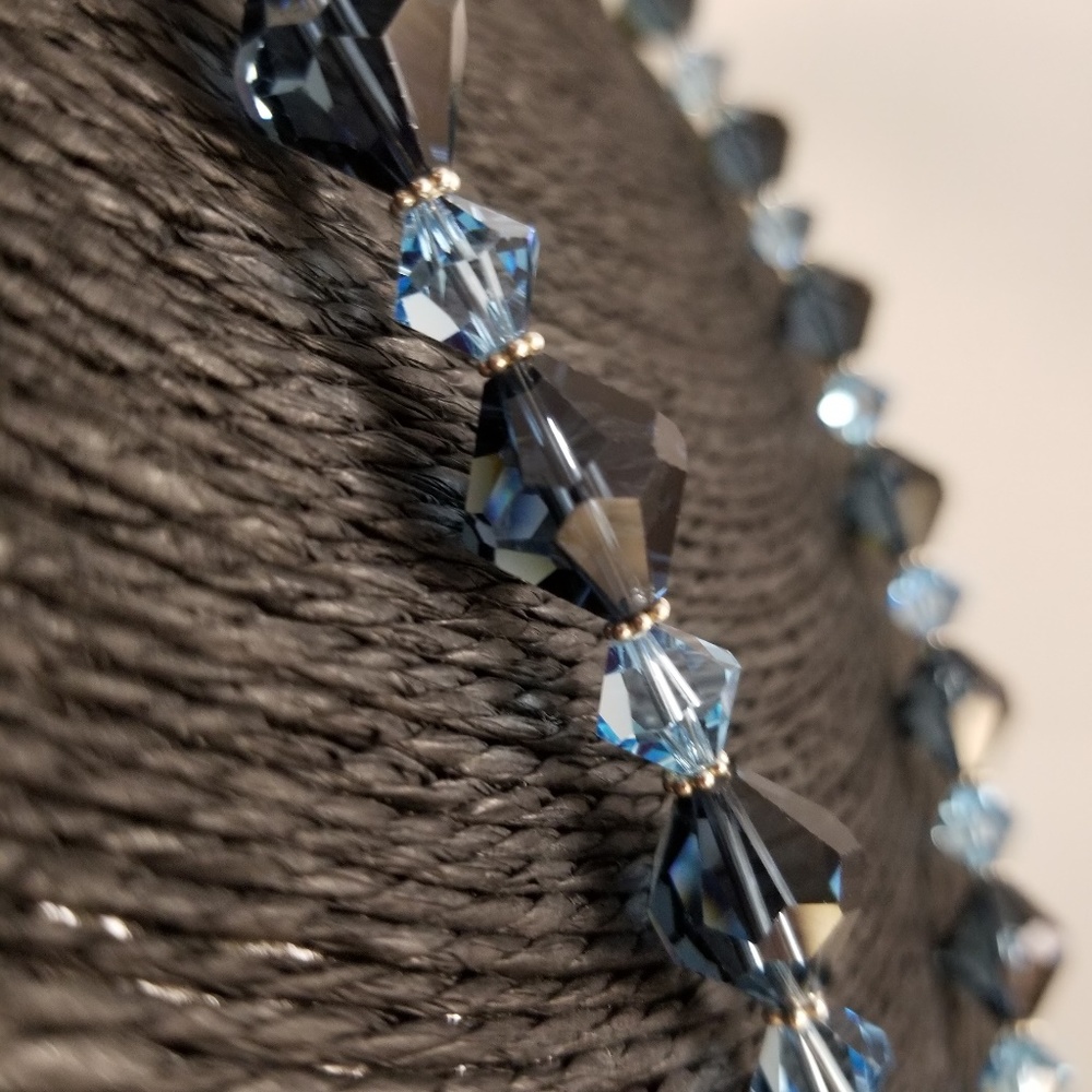 Lampwork and Swarovski Crystal Statement Necklace - Picture 6 of 7